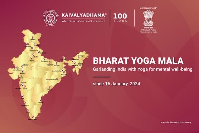 You are currently viewing Bharat Yoga Mala by Kaivalyadhama Sweeps Across India, Garnering Massive Participation