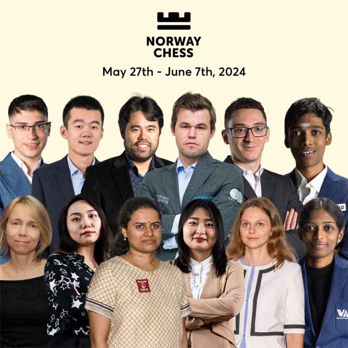 You are currently viewing Koneru, Praggnanandhaa and Vaishali set to compete in Norway Chess 2024