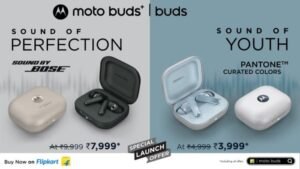 Motorola’s Newly Launched moto buds+ and moto buds Launched in Collaboration with Bose Go on Sale