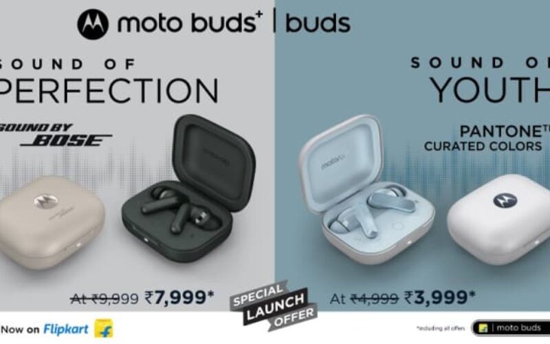 Motorola’s Newly Launched moto buds+ and moto buds Launched in Collaboration with Bose Go on Sale