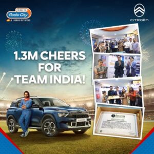 Read more about the article Radio City Scores Big: 1.3M Cheers for Team India in Citroen Cheer for India Campaign