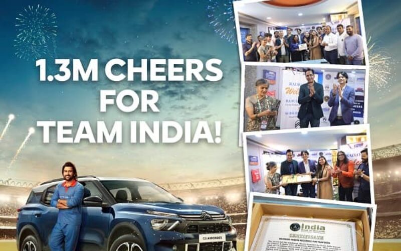 Radio City Scores Big: 1.3M Cheers for Team India in Citroen Cheer for India Campaign