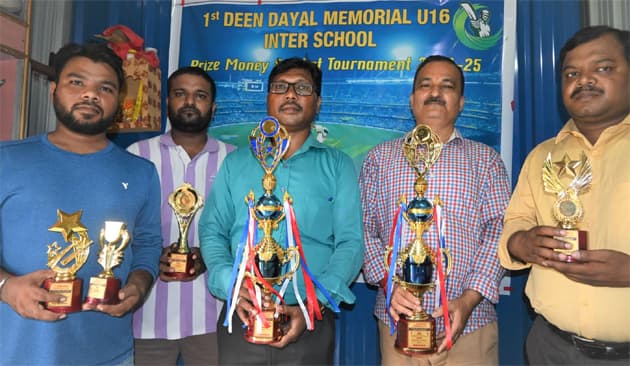 Trophy Unveiled for First Deen Dayal Memorial Under-16 Inter-School Cricket Tournament 2024