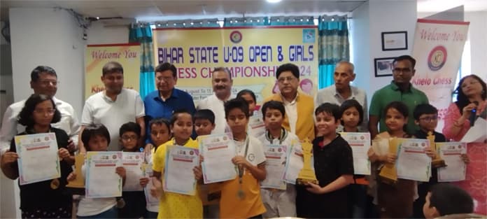 Yuvan and Ankita Annex Bihar State Under-9 Chess Titles