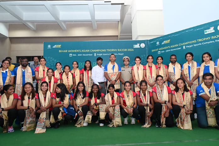 Indian Women’s Hockey Team Arrives in Gaya for Bihar Women’s Asian Champions Trophy Rajgir 2024