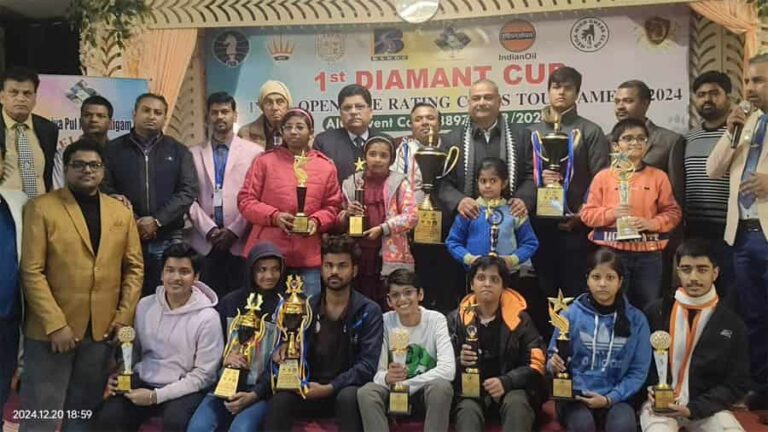 Sudhir Kumar Sinha Triumphs at Diamant Cup FIDE Rating Chess Tournament 