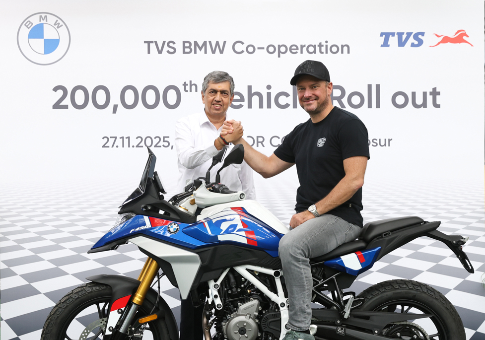 K N Radhakrishnan, Director and CEO, TVS Motor Company and Markus Flasch, CEO, BMW Motorrad