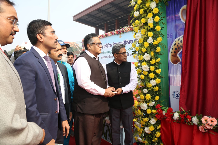 Bihar Chief Secretary Pratyay Amrit inaugurating All India Civil Services Athletic Championship in Patna.