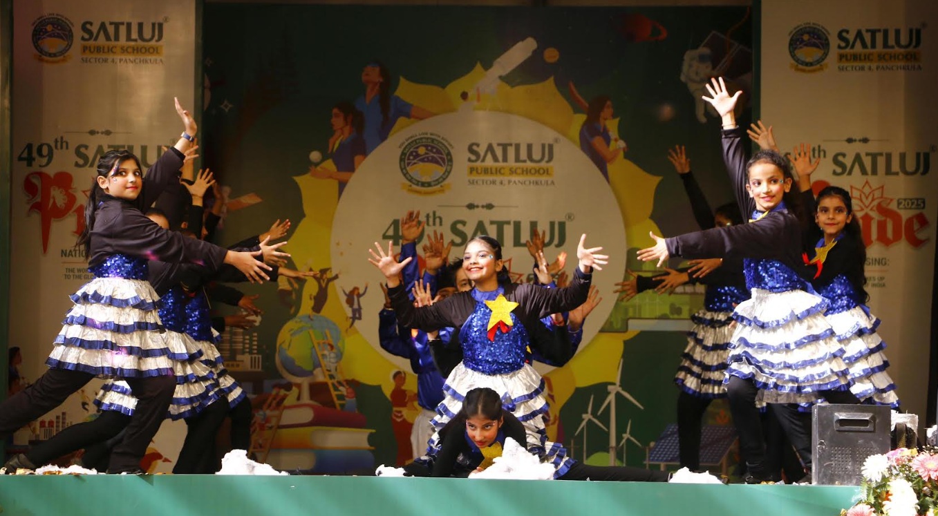 Students of Satluj Public School, Sector 4, Panchkula performing at the annual day celebrations at the school premises in Sector 4 Panchkula