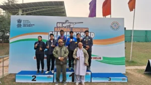 Junior Trap Mixed Team Podium 