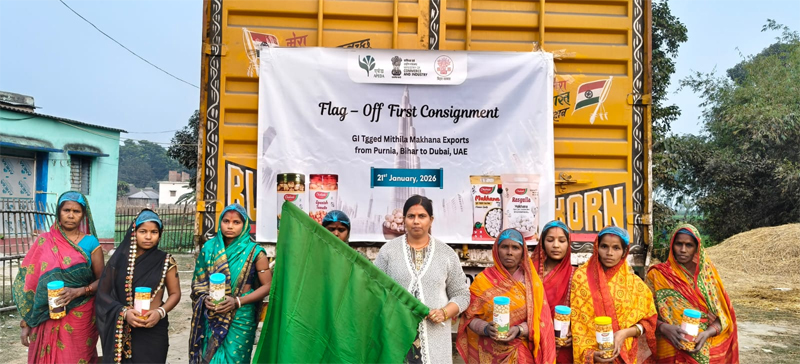 Bihar Makhana being shipped to Dubai