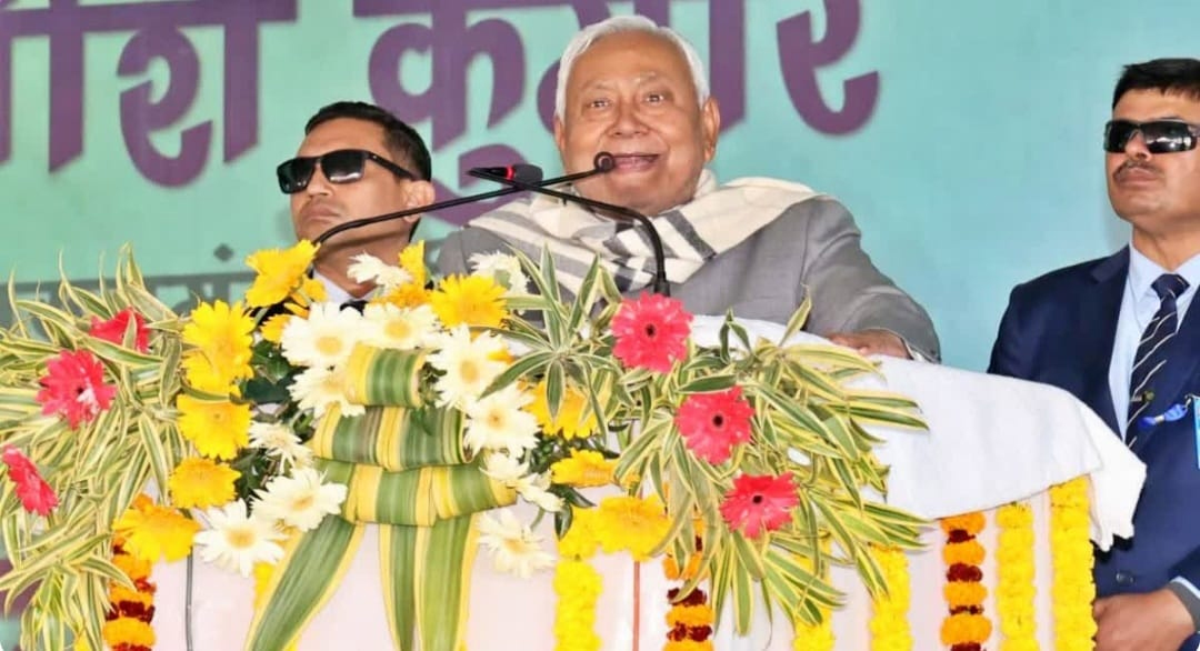 Bihar Chief Minister Nitish Kumar during his Samriddhi Yatra in West Champaran