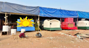 Preparations are on in full swing at Gandhi Maidan for Republic Day Function.