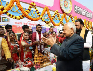 Bihar CM Nitish Kumar during his Samriddhi Yatra in Chapra