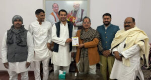 Tej Pratap Yadav with Bihar Deputy Chief Minister Vijay Kumar Sinha