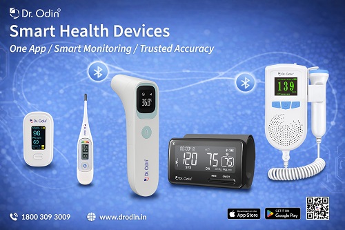 Dr. Odin unveils its new App-enabled health range—pulse oximeter, thermometers, BP monitor, and fetal doppler—bringing smart, connected care to families
