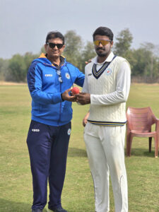 Suraj Kashyap of Bihar, who took 9 wickets in the match.