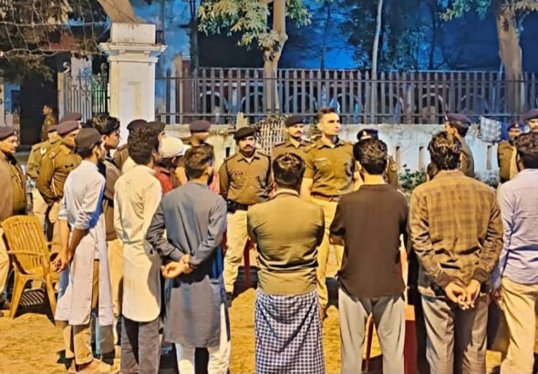 Patna Police at Patna University campus