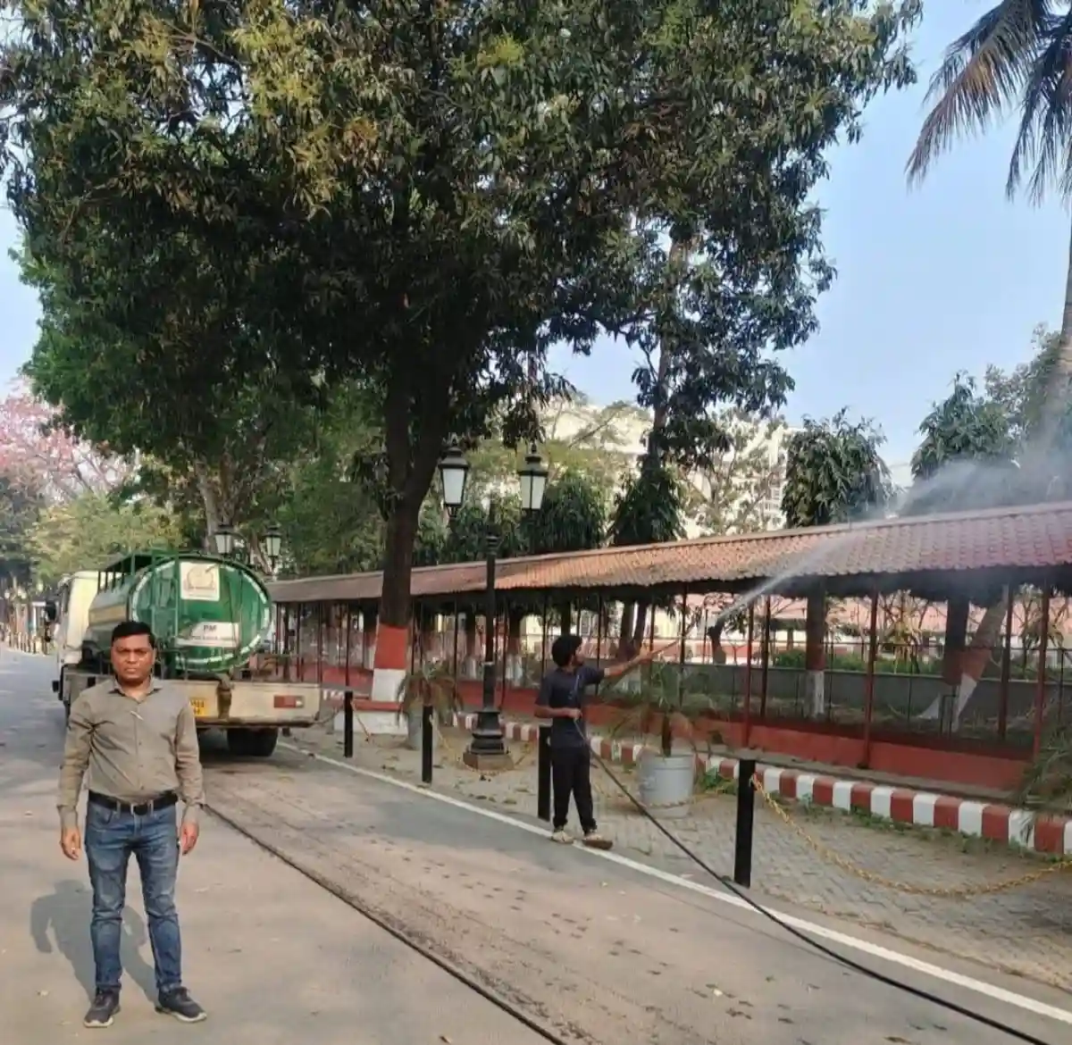 Government poultry farm is being sanitized