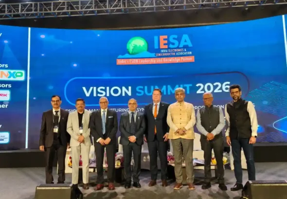 Shaping the future - IESA President Mr. Ashok Chandak (extreme left) inaugurates IESA Vision Summit 2026 alongside esteemed government dignitaries and industry leaders