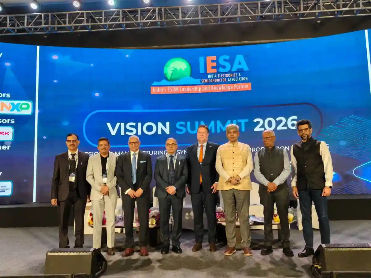 Shaping the future - IESA President Mr. Ashok Chandak (extreme left) inaugurates IESA Vision Summit 2026 alongside esteemed government dignitaries and industry leaders