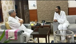 Union Minister Lalan Singh and Nishant Kumar