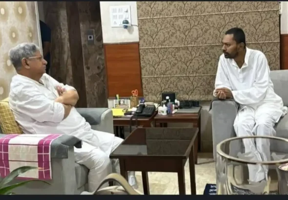 Union Minister Lalan Singh and Nishant Kumar