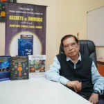 Rashtrapati Award-winning author Baldevkrishan Sharma at the launch of his book ‘Secrets of the Universe