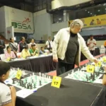 Russian Grandmaster Petr Kiriakov played simultaneous chess matches against 36 young players from Bihar.