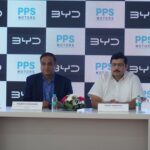 Rajeev Chauhan, Head of Electric Passenger Vehicles Business, BYD India and Rajiv Sanghvi, Managing Director, PPS Motors Pvt. Ltd.