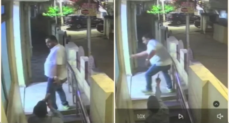 CCTV footage of the incident