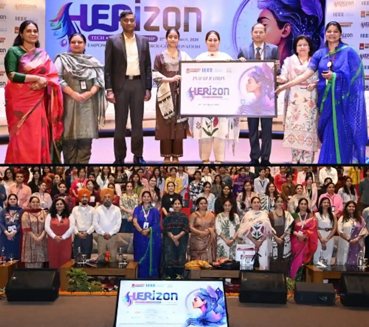 Chandigarh University Officials along with guests during the launch of ‘Women Only Fest’ HERizon 1.0 at Chandigarh University