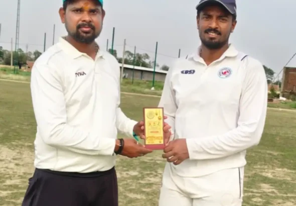 Suraj Kashyap of YMCC was named Player of the Match for his match-winning performance