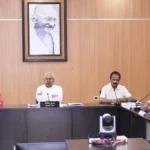Bihar CM Nitish Kumar presiding over a meeting of CM Relief Fund Trust Board meeting in Patna. Photo: Aftab Alam Siddiqui