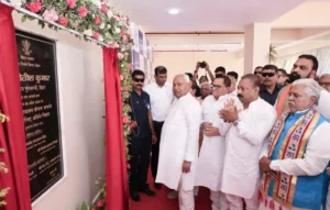 Bihar Chief Minister Nitish Kumar during the inauguration of a guest house in Patna.