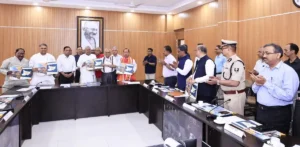 Bihar Chief Minister Nitish Kumar at the 13th meeting of the Bihar State Disaster Management Authority in Patna on April 7, 2026.