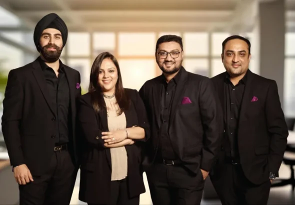 L to R Karamjyot Singh Chawla, Director; Pooja Madhavan, Founder & MD; Kalpan Dalal, Co-founder & Director; Nirav Bhatt, Co-founder & Director