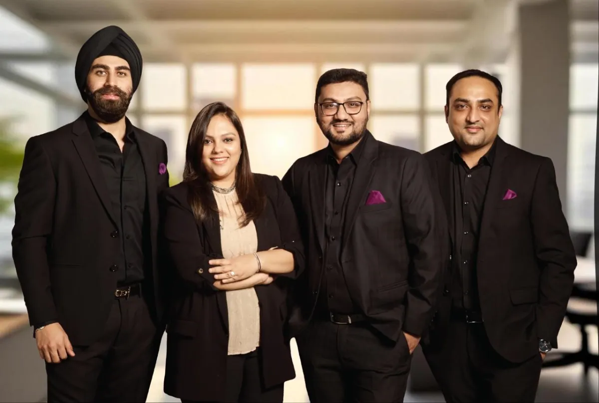 L to R Karamjyot Singh Chawla, Director; Pooja Madhavan, Founder & MD; Kalpan Dalal, Co-founder & Director; Nirav Bhatt, Co-founder & Director