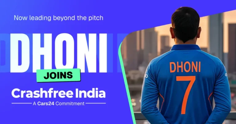MS Dhoni joins Cars24’s Crashfree India to drive a nationwide shift towards safer roads