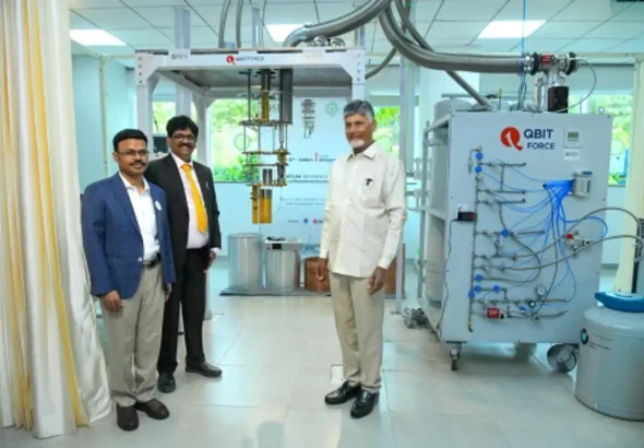 Hon'ble AP CM Shri N Chandrababu Naidu unveils India’s 1st Quantum Reference Facility at SRM University-AP with Pro-Chancellor Dr P Sathyanarayanan and VC Prof. Ch Satish Kumar