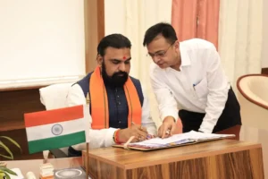 New Chief Minister of Bihar Samrat Choudhary joins his office.