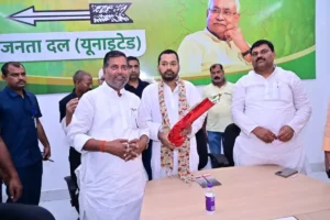 Nishant Kumar at JD(U) office