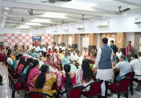 A meeting of Bihar BJP women workers was held at the state office of the Bharatiya Janata Party in Patna