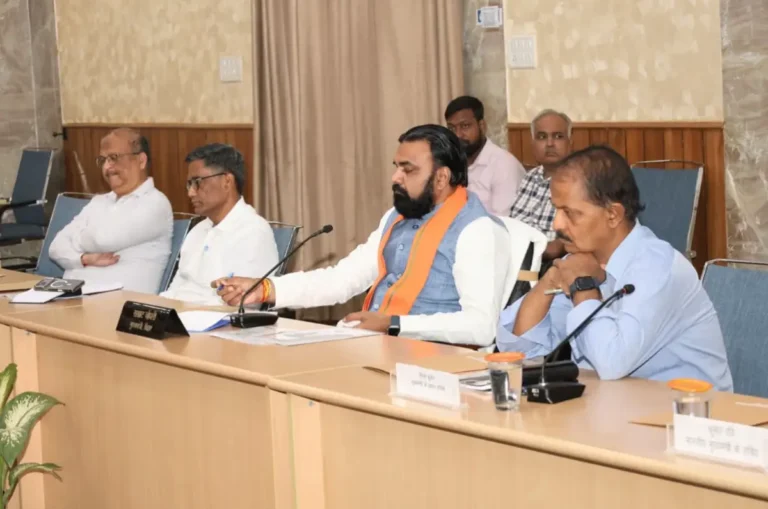Bihar Chief Minister Samrat Choudhary on Saturday chaired a high-level review meeting at ‘Samvad’ in the Chief Minister’s Secretariat.