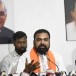 Bihar Chief Minister Samrat Choudhary addressing a Press conference in Patna on April 19, 2026.