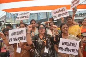 Jan Aakrosh Mahila Sammelan, organised by NDA in Patna.