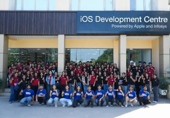 Students at Supercharge ’26, Powered by Apple, held at Chitkara University