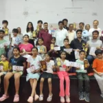 All the position holders of Rupesh Ranjan Memorial Open Rapid Chess Tournament in Patna.