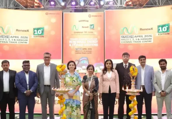 Dignitaries at the grand opening of the 10th anniversary edition of RenewX, South India’s leading renewable energy sourcing expo, at Chennai Trade Centre, Chenna