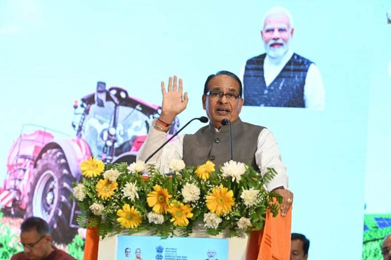 Union Minister Shivraj Singh Chouhan addressing Northern Region Agriculture Conference in Lucknow.
